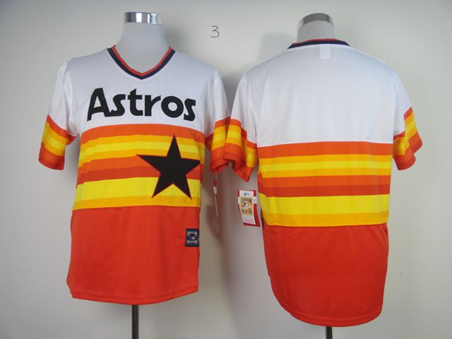 Men Houston Astros Blank Orange Throwback MLB Jerseys->houston astros->MLB Jersey